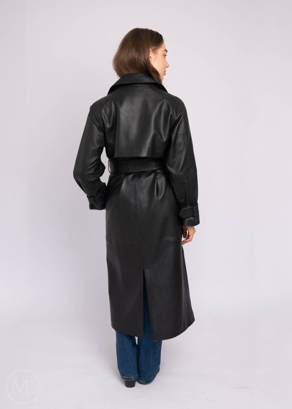 Aria - Women's Leather Trench Coat