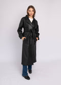 Aria - Women's Leather Trench Coat